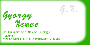 gyorgy nemec business card